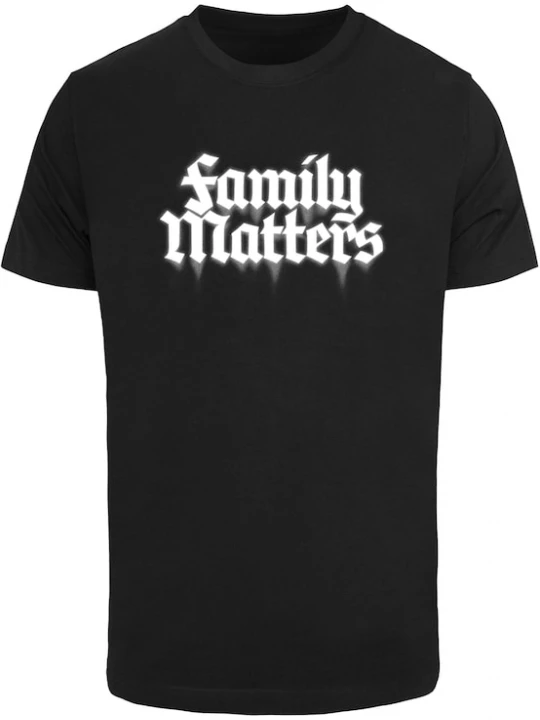Foto van product Mister Tee Shirt 'Family Matters' zwart / wit