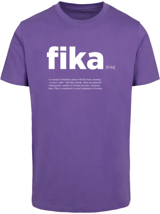 Foto van product Mister Tee Shirt 'Fika' lila / wit