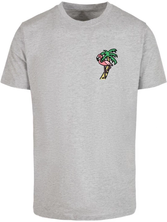 Foto van product Mister Tee Shirt 'Flamingo' grijs gemêleerd / gemengde kleuren