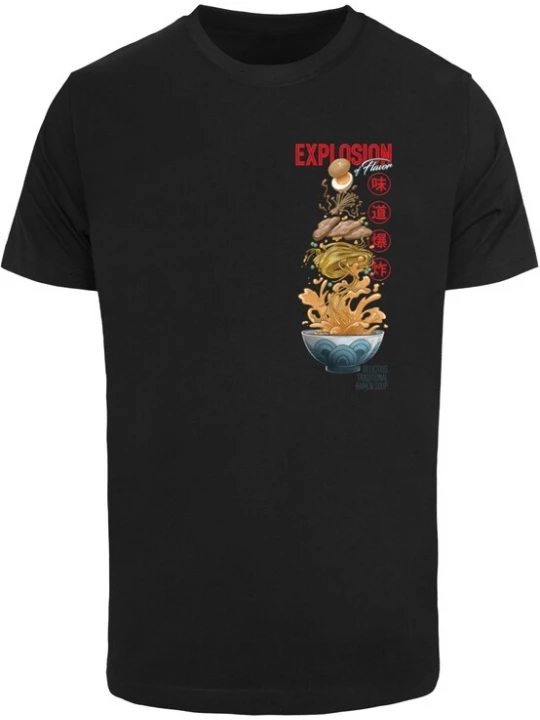 Foto van product Mister Tee Shirt 'Flavour Explosion' blauw / bruin / oranje / rood / zwart