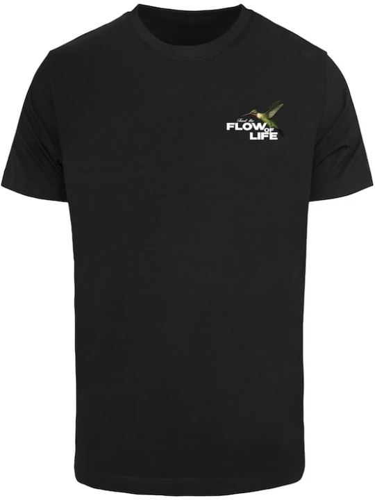 Foto van product Mister Tee Shirt 'Flow Of Live' groen / oranjerood / zwart / wit