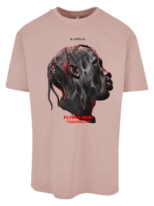 Foto van product Mister Tee Shirt 'Flying High' oudroze / rood / zwart