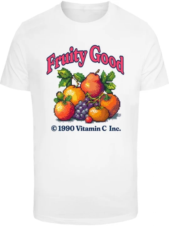 Foto van product Mister Tee Shirt 'Fruity Good' olijfgroen / oranje / pink / zwart / wit