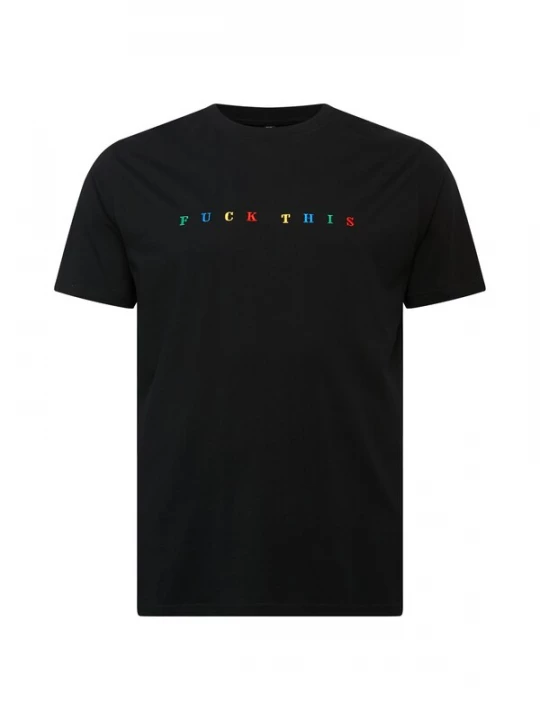 Foto van product Mister Tee Shirt 'Fuck This' blauw / geel / groen / rood / zwart