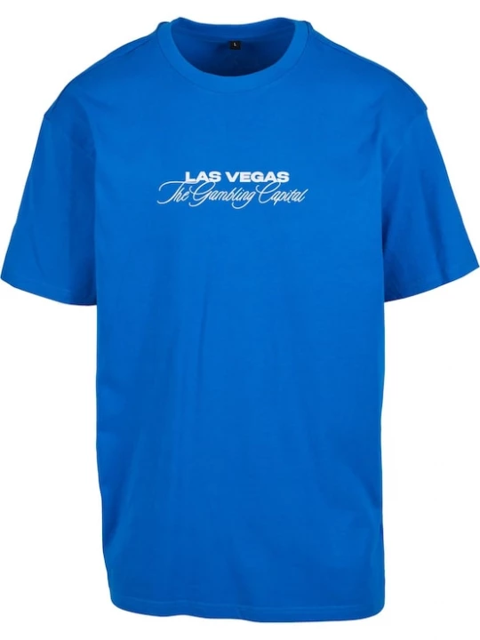 Foto van product Mister Tee Shirt 'Gambling Capital' kobaltblauw / gemengde kleuren