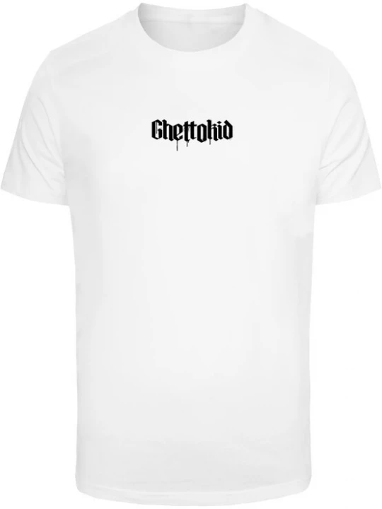 Foto van product Mister Tee Shirt 'Ghettokid' lichtgrijs / zwart / wit