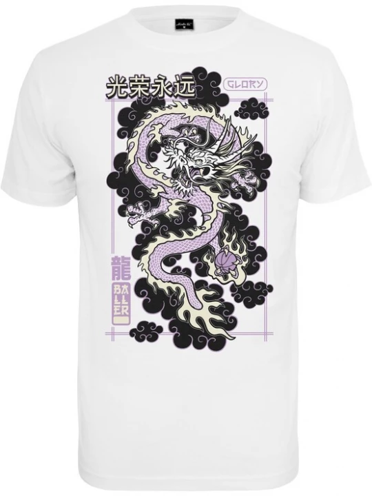 Foto van product Mister Tee Shirt 'Glory Dragon' lila / zwart / wit