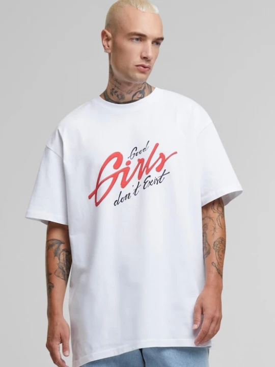 Foto van product Mister Tee Shirt 'Good Girls' rood / wit