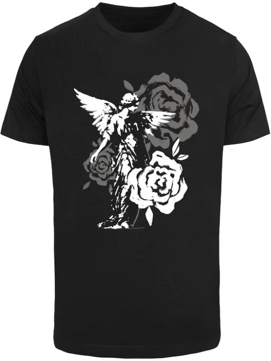 Foto van product Mister Tee Shirt 'Grace In Bloom' antraciet / zwart / wit