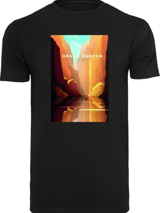 Foto van product Mister Tee Shirt 'Grand Canyon' turquoise / donkerbruin / oranje / zwart