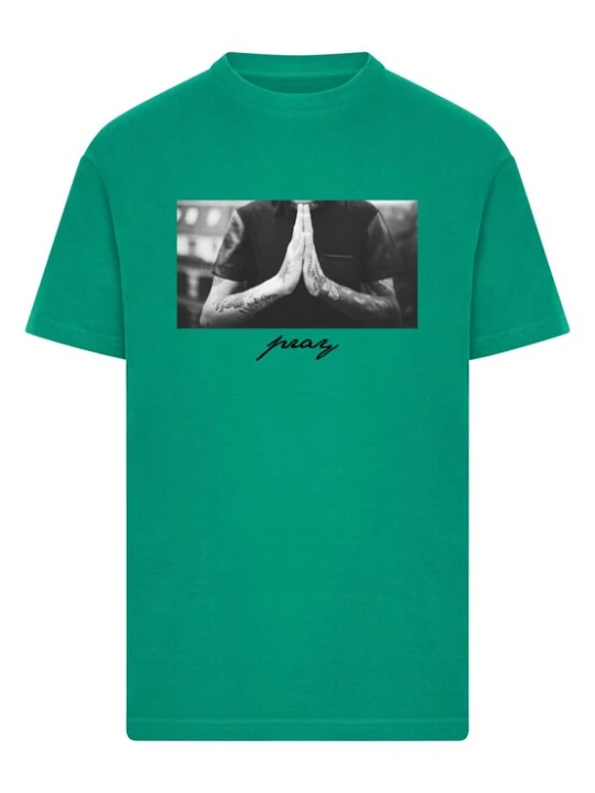 Foto van product Mister Tee Shirt grijs / groen / zwart