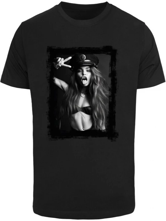 Foto van product Mister Tee Shirt 'Have Fun Peace Sign' grijs / zwart / wit