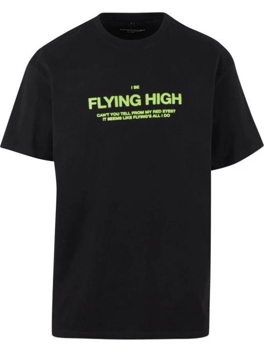 Foto van product Mister Tee Shirt 'I am flying' groen / zwart