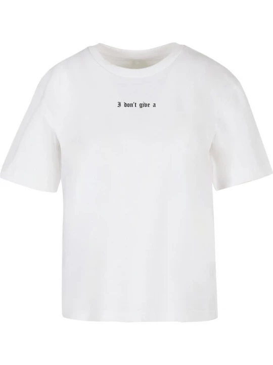 Foto van product Mister Tee Shirt 'I Don't Give A F' grijs / zwart / wit