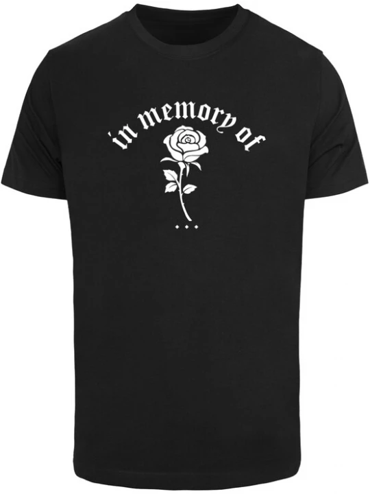 Foto van product Mister Tee Shirt 'In Memory Of… Tee' zwart / wit
