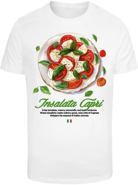 Foto van product Mister Tee Shirt 'Insalata Capri' groen / rood / zwart / wit