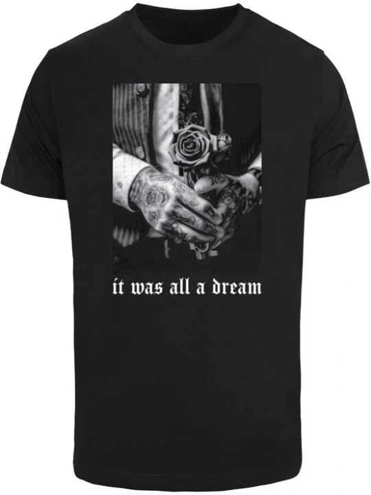 Foto van product Mister Tee Shirt 'It Was All A Dream' grijs / zwart / wit