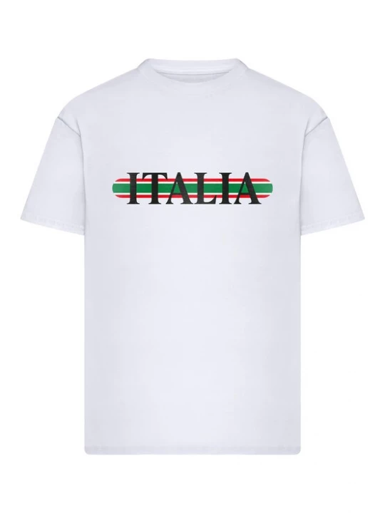 Foto van product Mister Tee Shirt 'Italia' groen / rood / zwart / wit