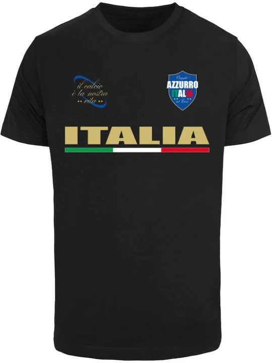 Foto van product Mister Tee Shirt 'Italia' mosterd / groen / vuurrood / zwart
