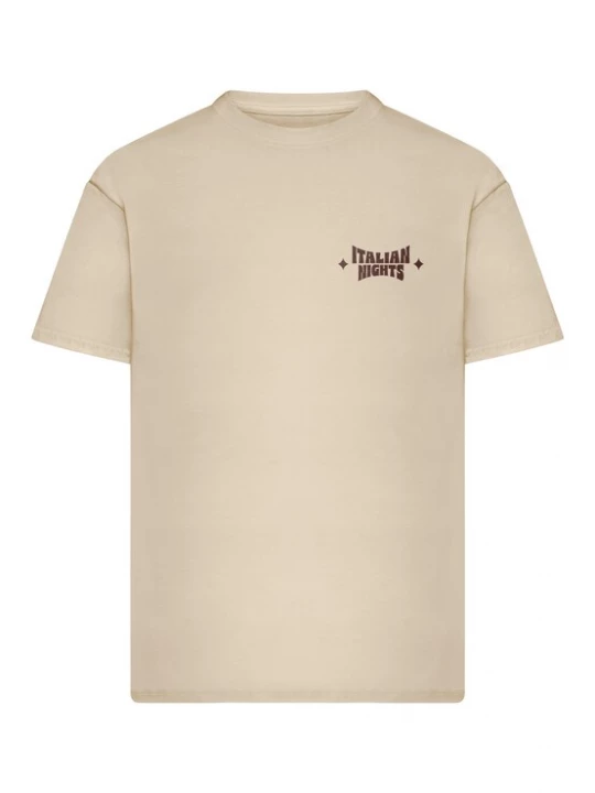 Foto van product Mister Tee Shirt 'Italian Nights' bruin / wolwit