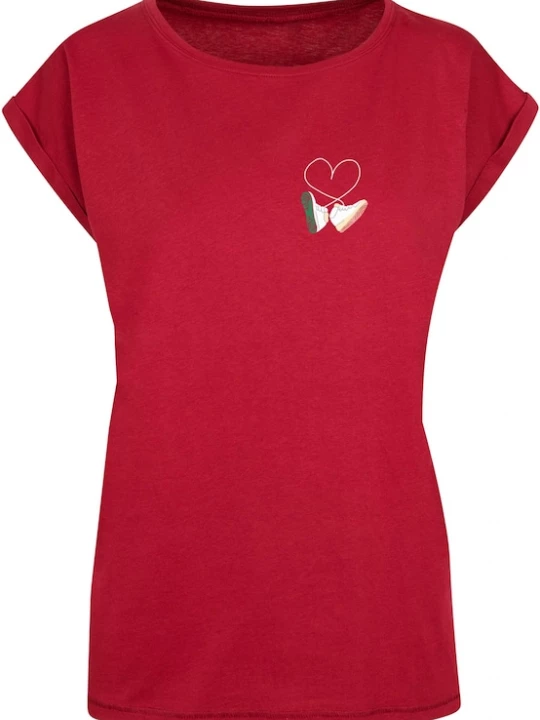 Foto van product Mister Tee Shirt 'Kicks Love' groen / bourgogne / wit