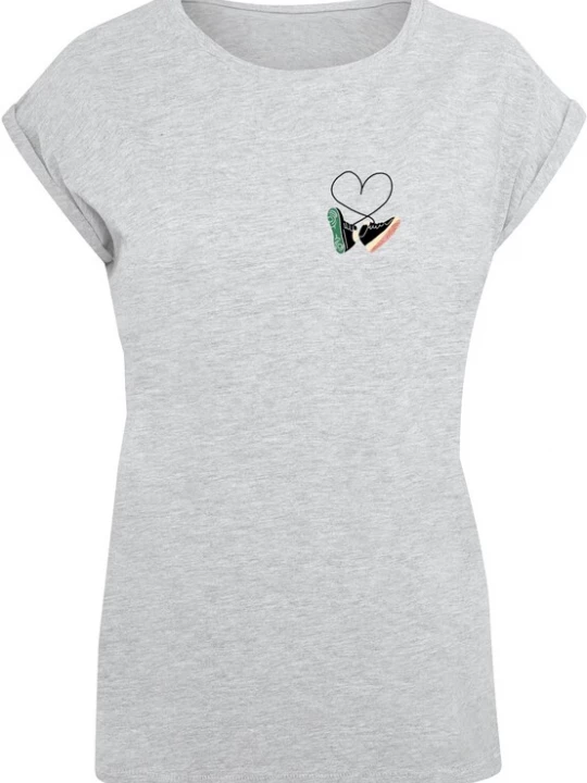 Foto van product Mister Tee Shirt 'Kicks Love' stone grey / zwart