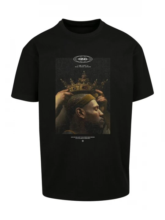 Foto van product Mister Tee Shirt 'Kid from Akron' bruin / lichtbruin / zwart / wit