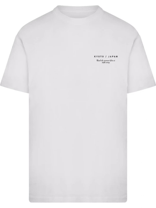 Foto van product Mister Tee Shirt 'Kyoto Japan Birds And Flowers' royal blue / koningsblauw / zwart / wit / natuurwit