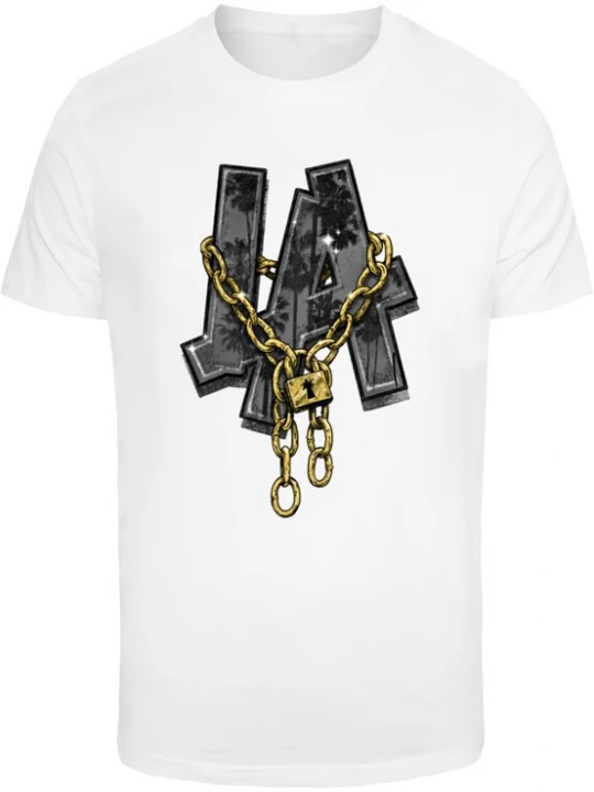 Foto van product Mister Tee Shirt 'LA Chains' goudgeel / donkergrijs / zwart / wit