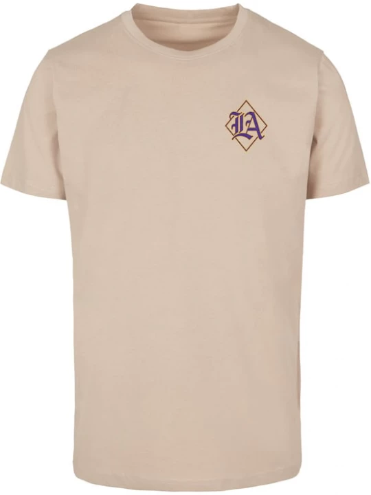 Foto van product Mister Tee Shirt 'LA City' sand / geel / lila / wit