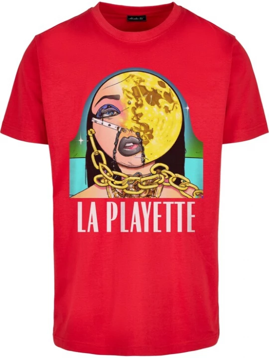 Foto van product Mister Tee Shirt 'La Playette' geel / lichtgroen / vuurrood / wit