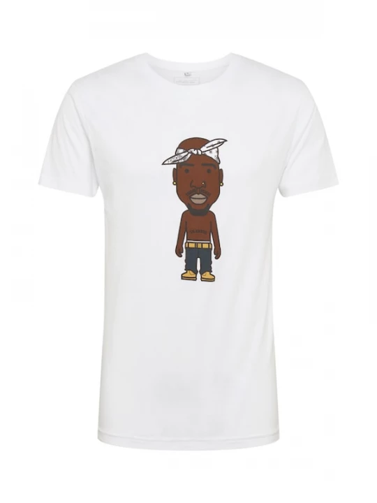 Foto van product Mister Tee Shirt 'LA Sketch' bruin / geel / grijs / zwart / wit