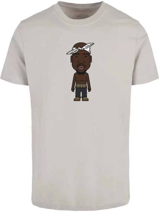 Foto van product Mister Tee Shirt 'LA Sketch' bruin / lichtgrijs / wit