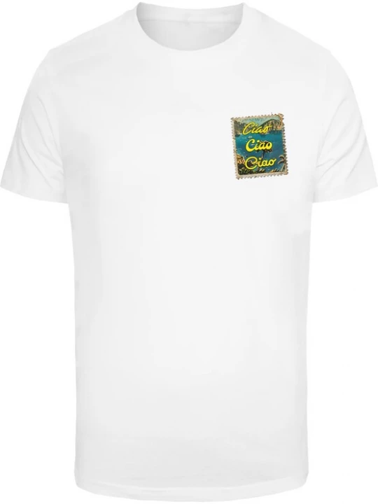 Foto van product Mister Tee Shirt 'La Vita E Breve' blauw / geel / groen / wit
