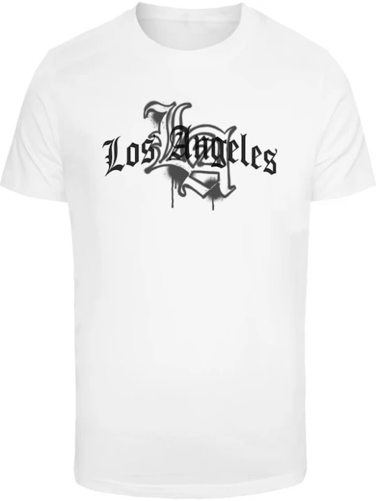 Foto van product Mister Tee Shirt 'LA Wording' antraciet / zwart / wit