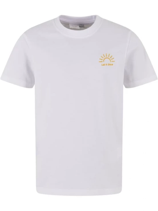 Foto van product Mister Tee Shirt 'Let It Shine Sun' oranje / wit