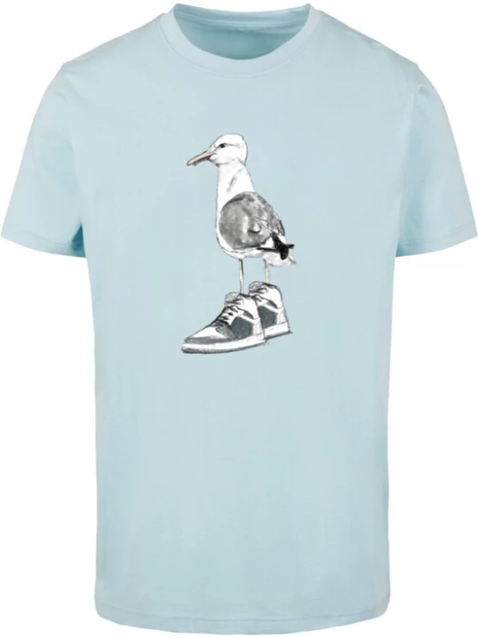 Foto van product Mister Tee Shirt lichtblauw / zwart / wit