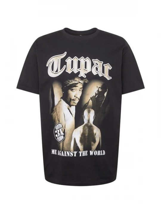 Foto van product Mister Tee Shirt lichtbruin / zwart / wit