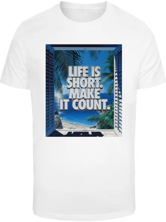 Foto van product Mister Tee Shirt 'Life's Short' gemengde kleuren / wit