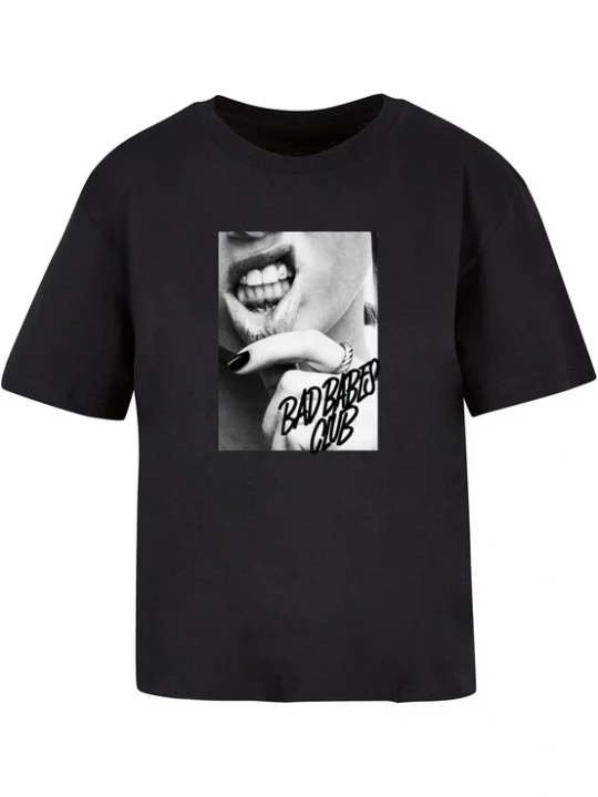 Foto van product Mister Tee Shirt 'Lip Tattoo' grijs / donkergrijs / zwart