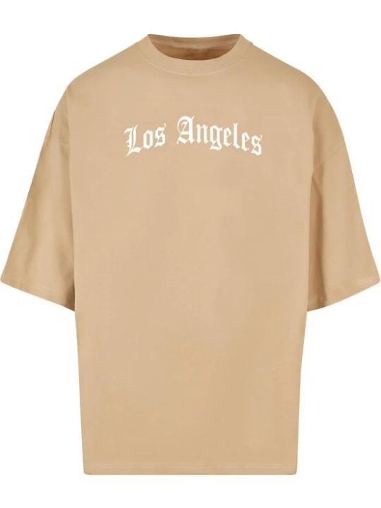 Foto van product Mister Tee Shirt 'Los Angeles' camel / wit