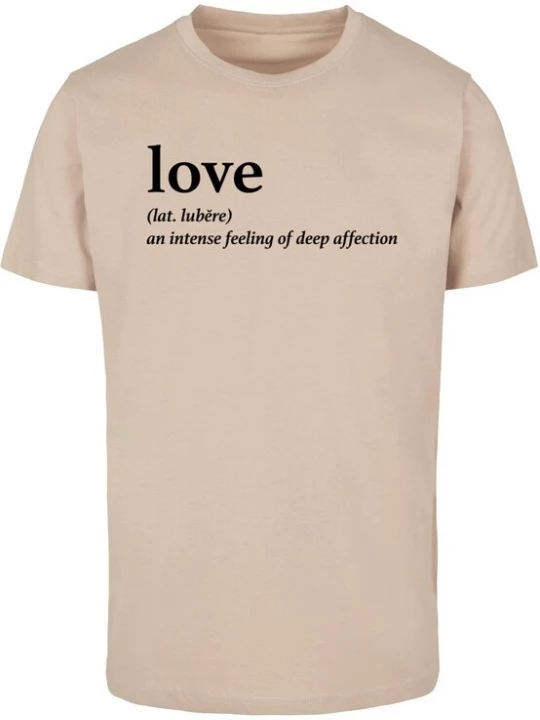Foto van product Mister Tee Shirt 'Love Definition' sand / zwart