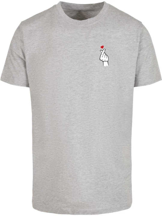 Foto van product Mister Tee Shirt 'Love Sign 2.0' grijs gemêleerd / rood / zwart / wit