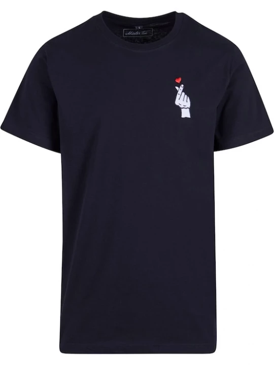 Foto van product Mister Tee Shirt 'Love Sign' bloedrood / zwart / wit