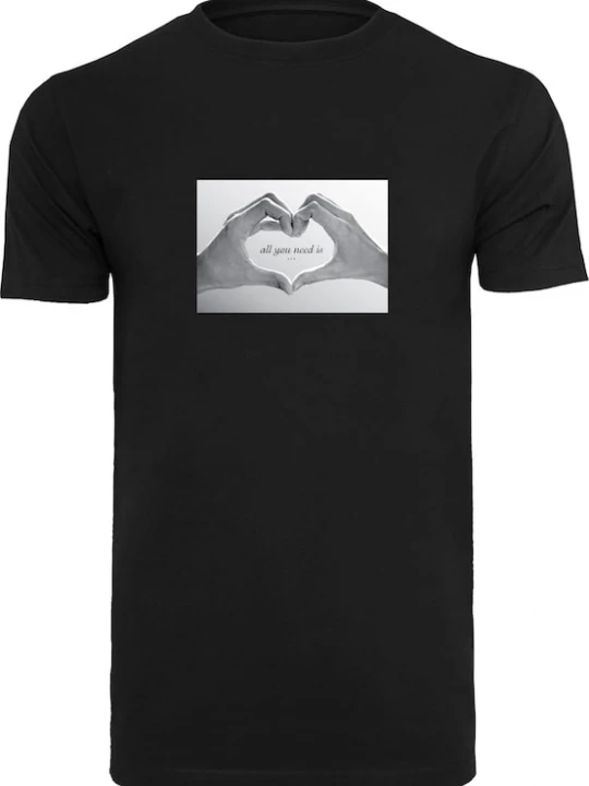Foto van product Mister Tee Shirt 'Love SIgn' grijs / zwart