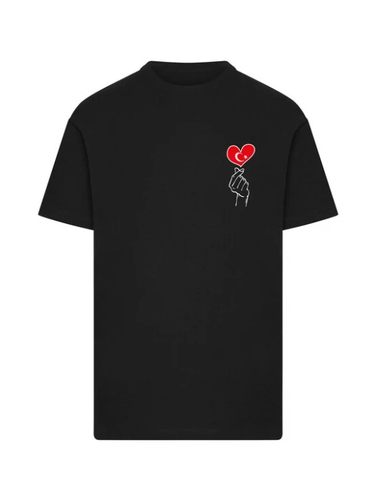Foto van product Mister Tee Shirt 'Love Türkiye Sign' rood / zwart / wit