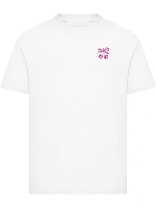 Foto van product Mister Tee Shirt 'Lucky Girl Syndrome' sering / donkerlila / zwart / wit