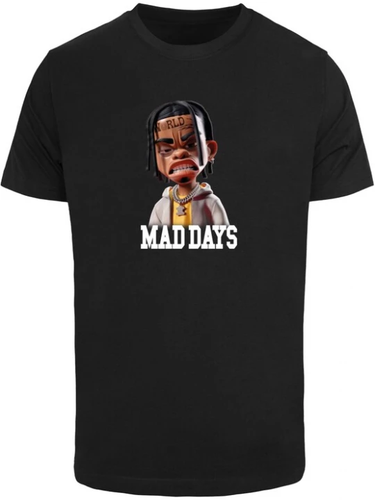 Foto van product Mister Tee Shirt 'Mad Days' bruin / grijs / zwart / wit