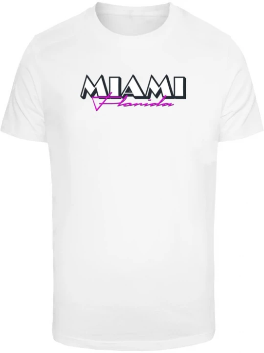 Foto van product Mister Tee Shirt 'Miami Florida' lila / zwart / offwhite