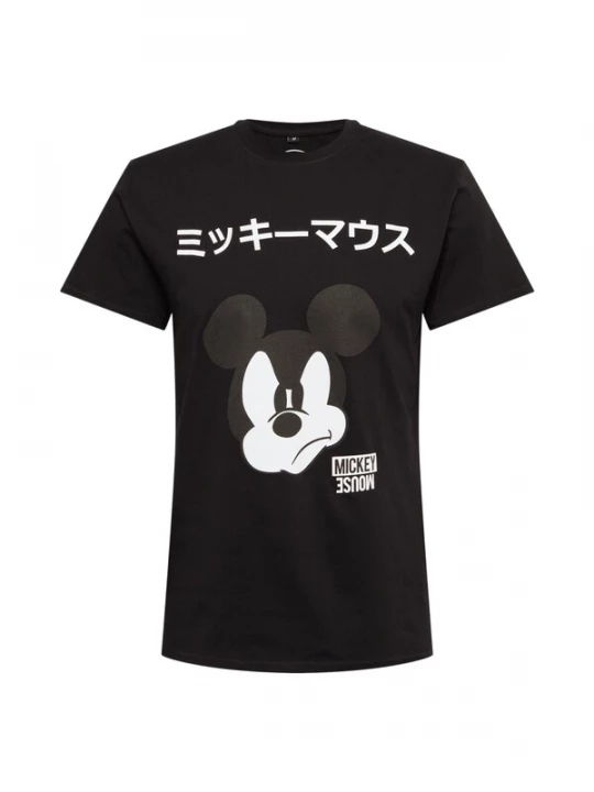 Foto van product Mister Tee Shirt 'Mickey Japanese' basaltgrijs / zwart / wit